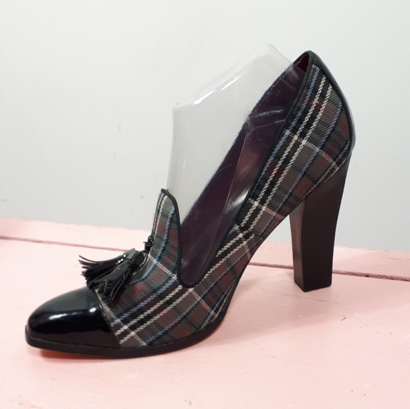 Tommy Hilfiger Shoes - Vintage Tommy Hilfiger Pumps Plaid Tassel Shoes